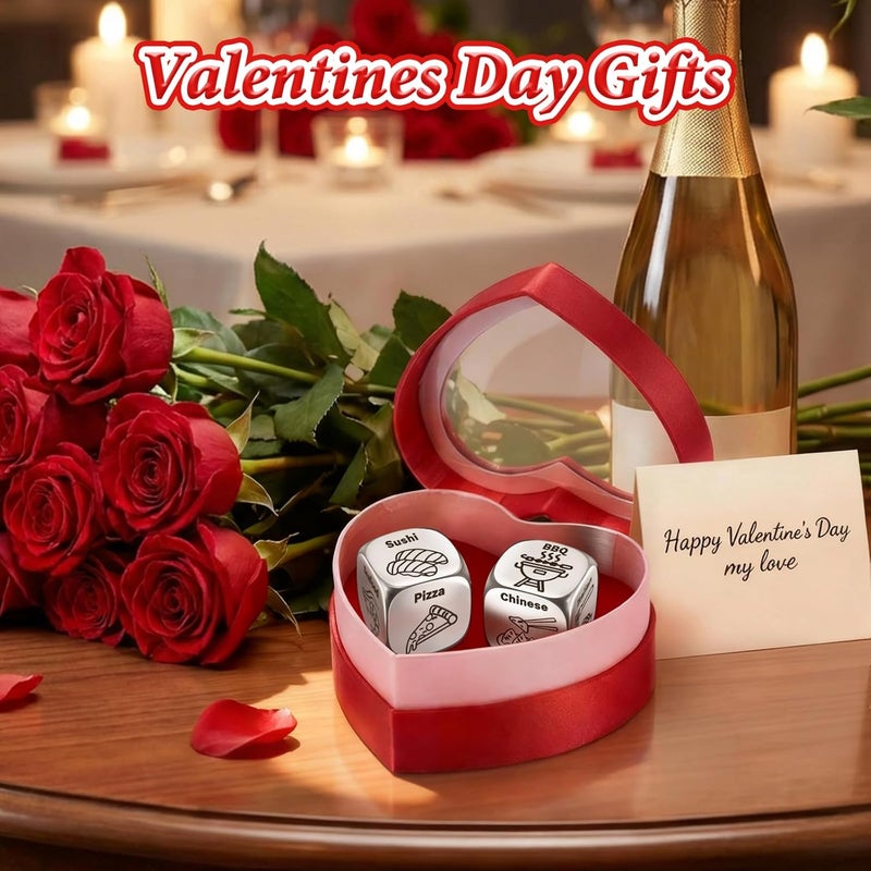 Winzwon Valentines Day Gifts for Him Her, Funny Date Night Food Decision Dice Anniversary Wedding Birthday Couple Gifts for Men Women Boyfriend Girlfriend Christmas Stocking Stuffers Gag Gifts - Image 2